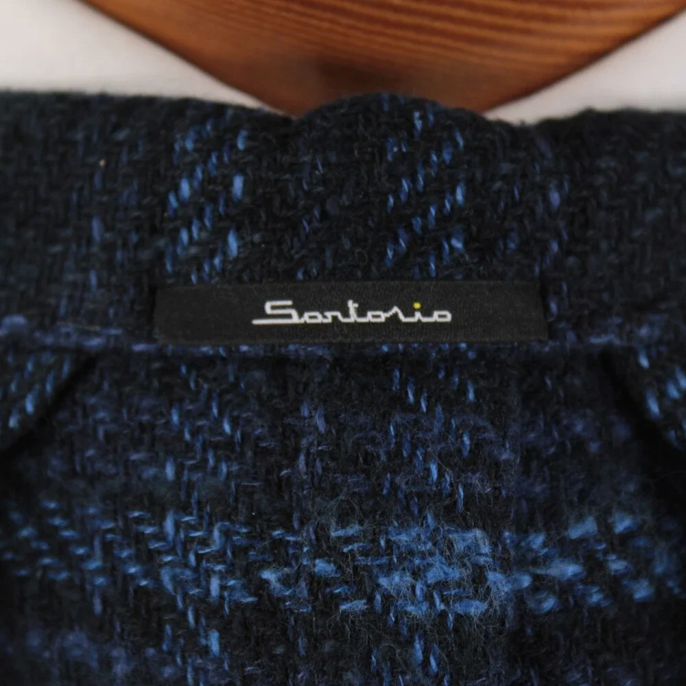 Sartorio Kiton NWT Wool Blend Sport Coat Size 52R (42R US) In Blue Plaid